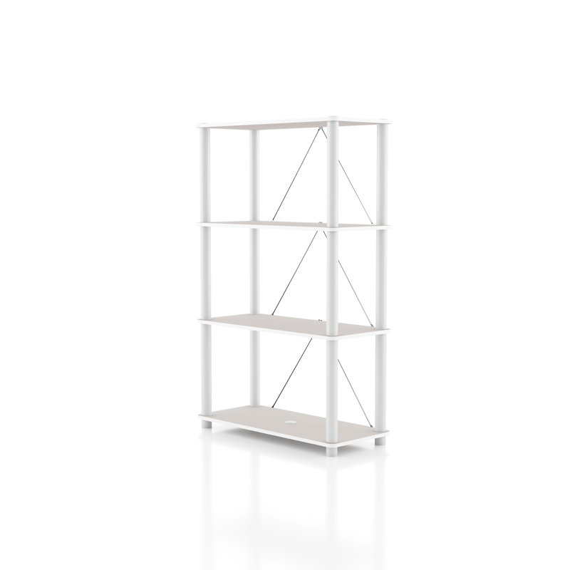 Étagère de rangement Terzenbach, (4 tablettes) H 44,17 po x l 27,55 po x P 12 po, Gris taupe