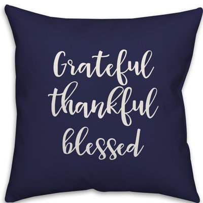  Coussin Grateful Thankful Blessed