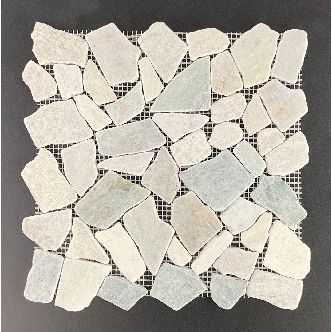12.5" x 12.5" Marble Pebble Mosaic Wall And Floor Tile ES Stone