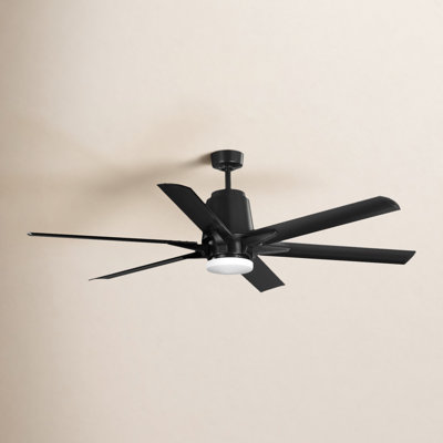 Kiska 60'' 6 Blade Ceiling Fan with LED Light Kit