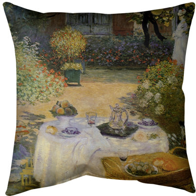 Claude Monet the Luncheon Throw Pillow