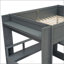 Lit mezzanine double en bois avec bureau-639883569