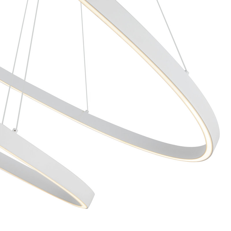Ovale 2 - Light LED Chandelier, White