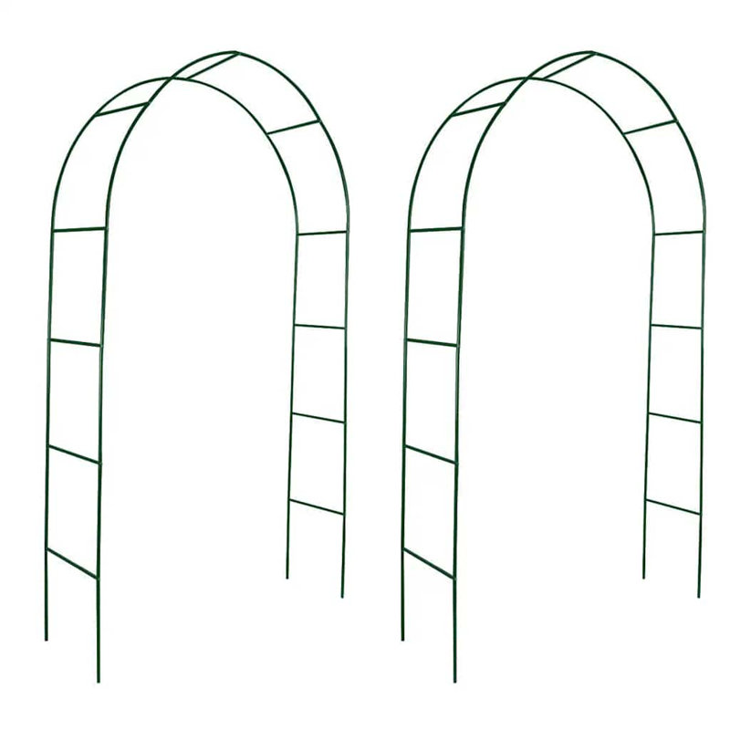 Ensemble de 2 arches de jardin d'extérieur en fer vert foncé Garden Arch