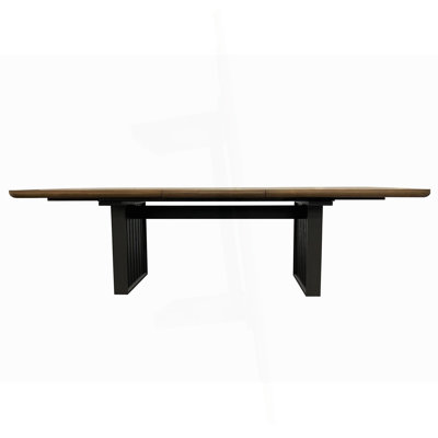 Table à double piédestal au fini latté