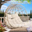 Balancelle pour 2 personnes d'extérieur / intérieur avec support, fauteuil double suspendu avec coussin-2106944640