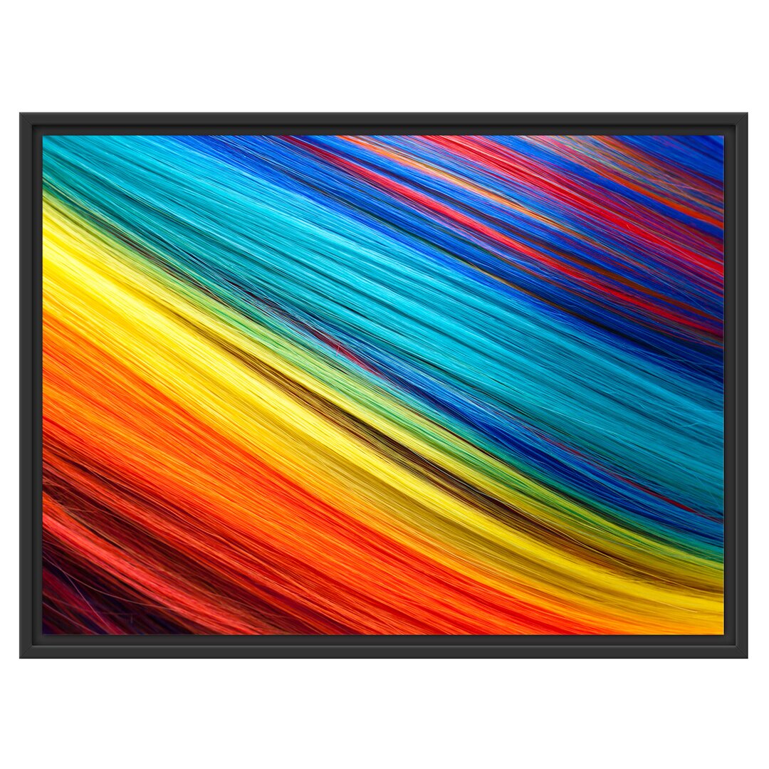 Gerahmtes Wandbild Bunte Streifen