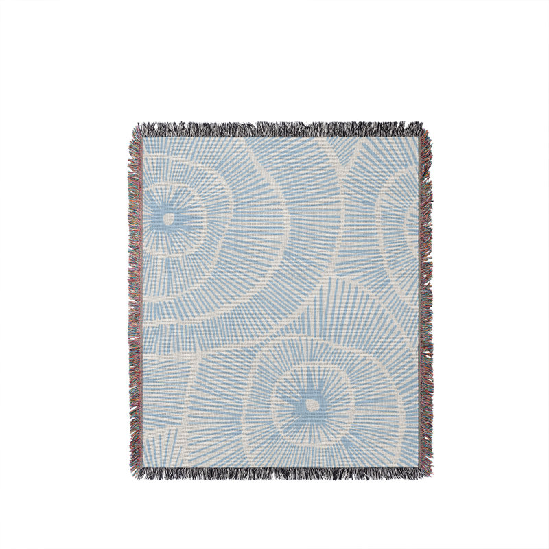 Jeté en coton Ray, Ciel, 50 x 70