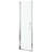 Lancer Series 23.4 in. W x 72 in. H Hinged Semi-Frameless Shower Door with Clear Glass-49718875