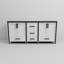 Meuble-lavabo double avec comptoir en quartz blanc