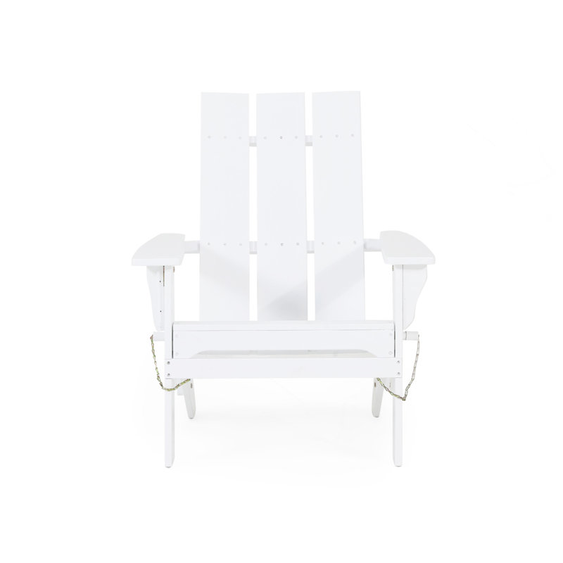 Foldable Adirondack Chair, White
