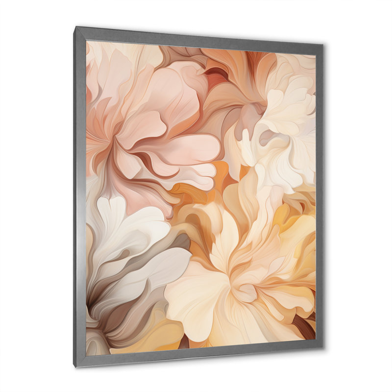 Tender Orange Retro Cloud Illustration - Abstract Spirals, art mural sur toile, H 20 po x l 12 po x P 1 po