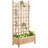 Tall Wooden Raised Garden Bed with Integrated Trellis for Climbing Plants
