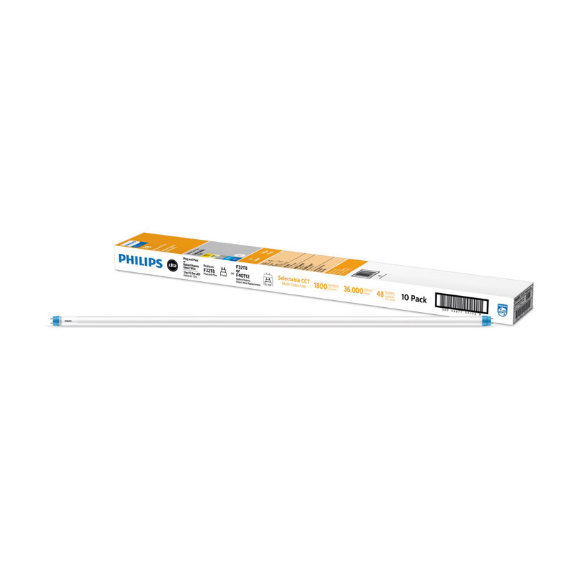 Philips LED Multi-CCT 48 in. G13 T8 Linear 32 Watt Equivalence 10 pk
