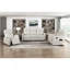 Causeuse inclinable contemporaine beige avec passe-partout en similicuir 1pc