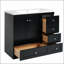 Armoire de meuble-lavabo autoportante de 36 po de style Shaker avec lavabo, 4 tiroirs à fermeture douce et 2 portes à fermeture douce