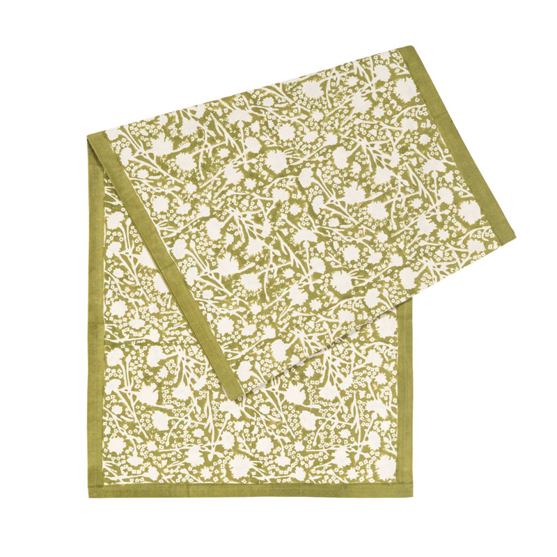 Meadows Handmade Floral Table Runnner, 72" x 16", Vert