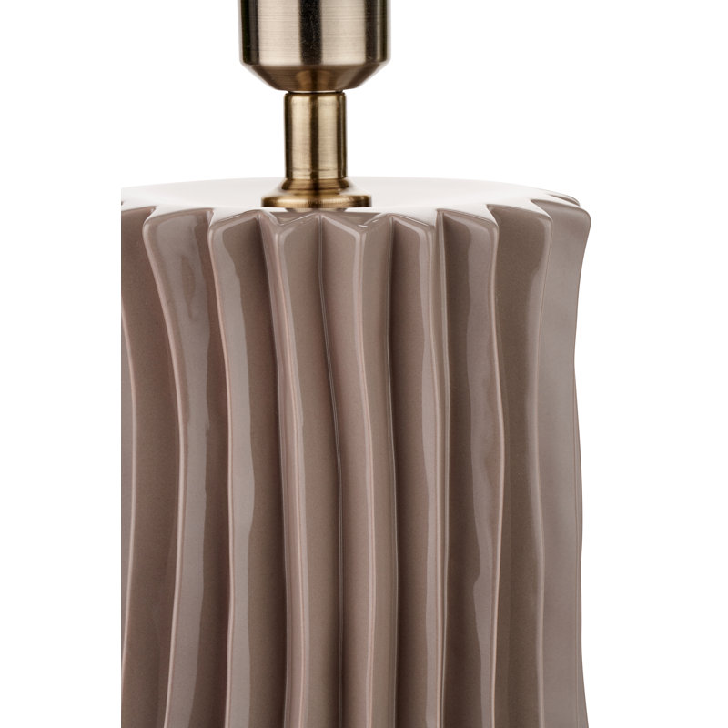 Devony Ceramic Table Lamp, Taupe