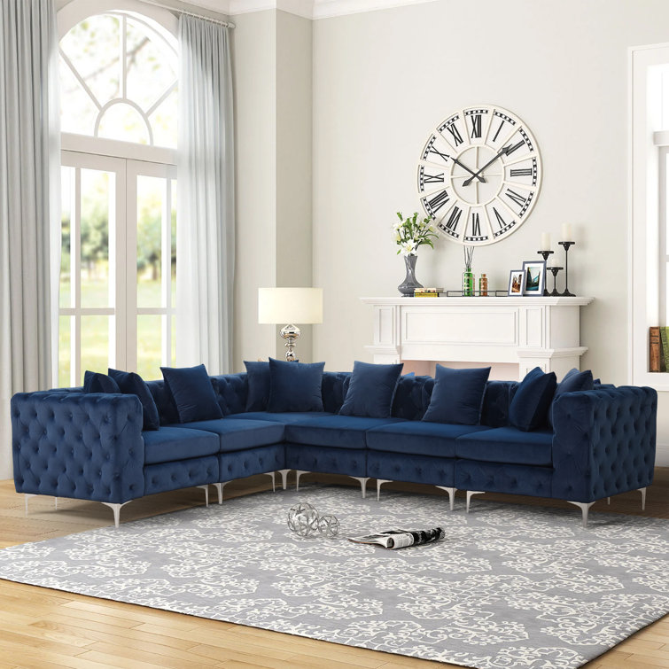 Kirksville 5 - Piece Upholstered Sectional (incomplete 1 box only)(color may vary ours is black)