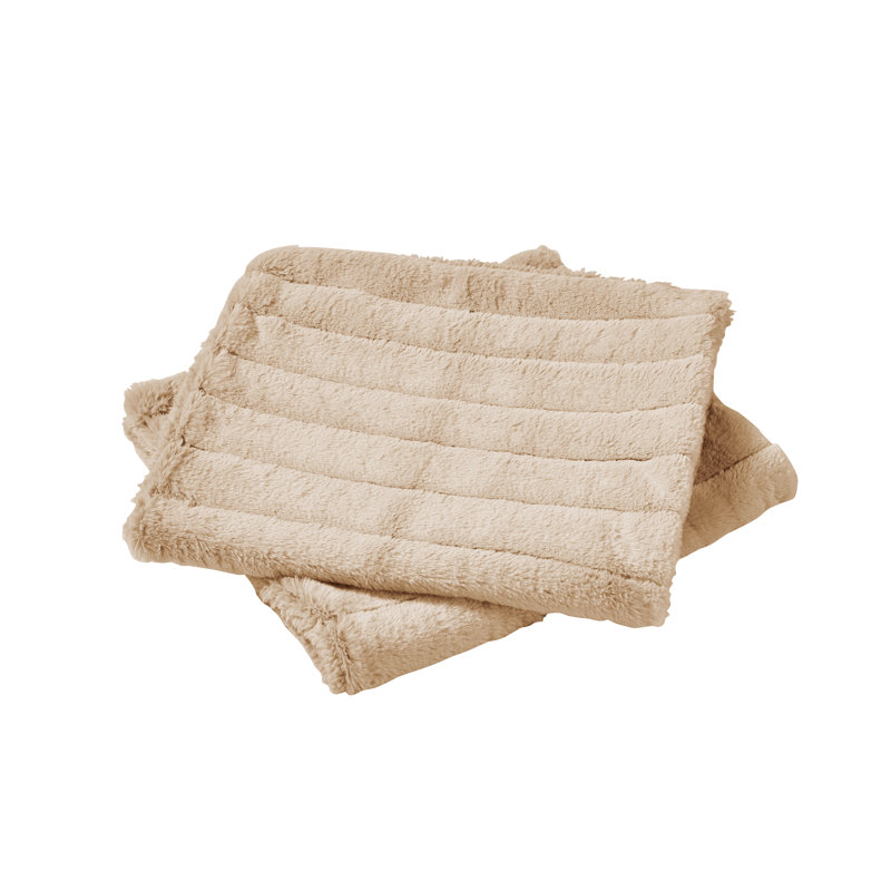 Super Mink Polyester Zip Pillow Cover, Bleached Sand