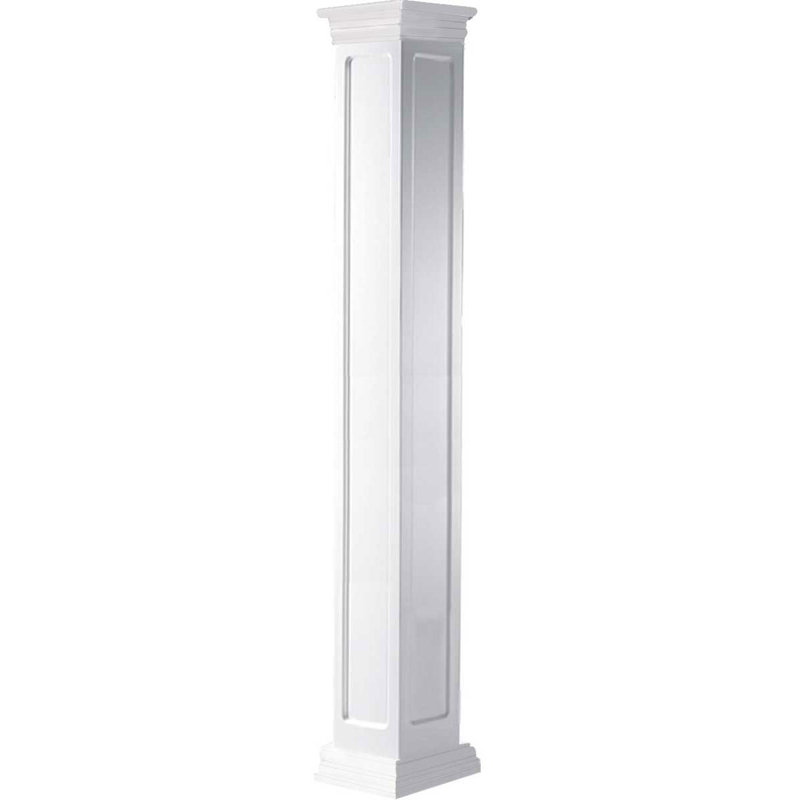 Ensemble de colonnes à panneau encastré en PVC Craftsman Classic Square, H 96 po x l 7,63 po