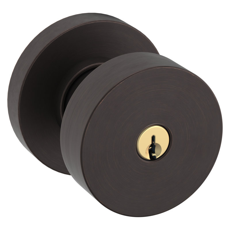 Rose Emergency Egress Keyed Entry, Lifetime Satin Nickel