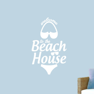 Décalcomanie murale "welcome to the beach house"