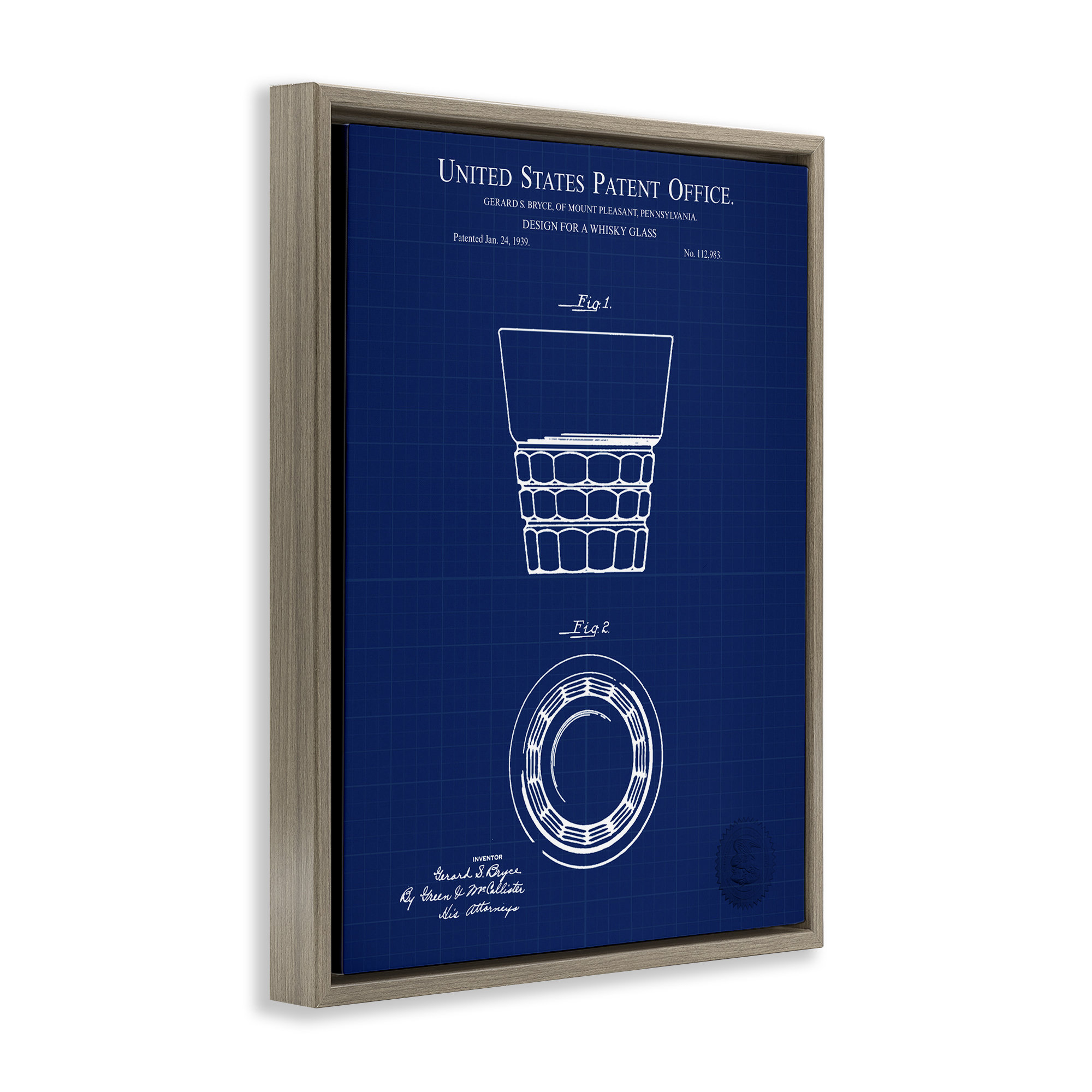 17 Stories Whisky Glass Blueprint Framed Floater Canvas Wall Art by ... 17 Stories Whisky Glass Blueprint Framed Floater Canvas Wall Art by ...