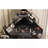 Black Corner Vanity Desk Set With Charging Station, Storage Stool & Glass Top-236470861
