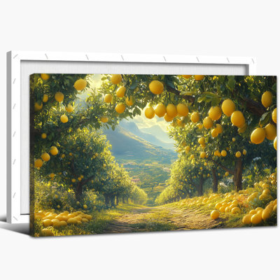 Art mural citron, décoration murale de cuisine citron, art mural italien pour la cuisine, impressions sur toile de fruits méditerranéen, images de citron rétro pour la cuisine, affiche d'art pour mur 24 po x 32 po