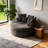 Boneless 61''W Chenille Large Round Accent Sofa, Modern Sleeper Sofa, No Assembly Required-1913970777