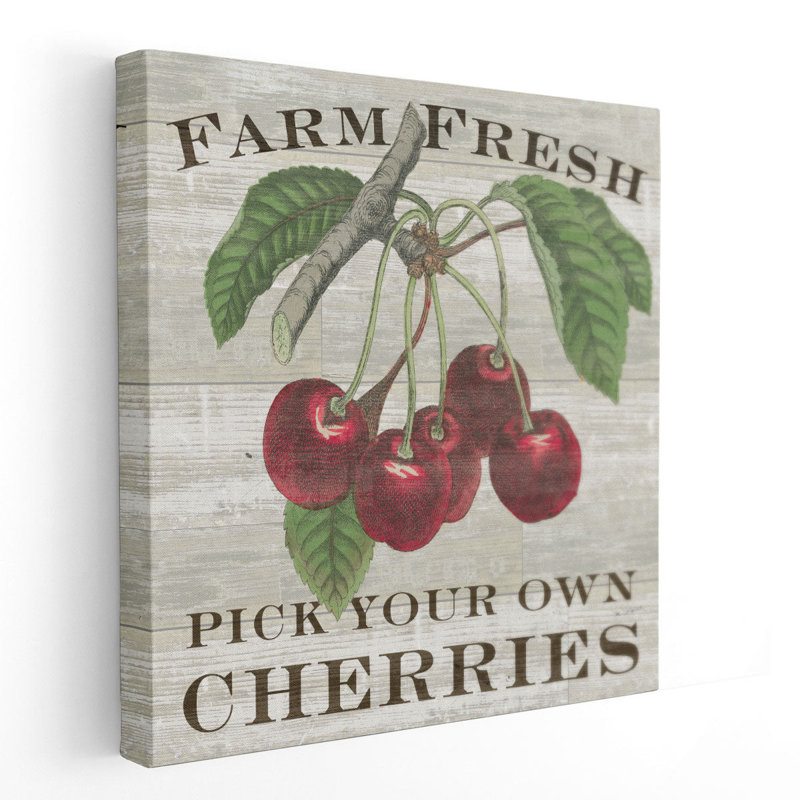 Farm Fresh Cherries - reproduction d'art sur toile, H 30 po x l 30 po