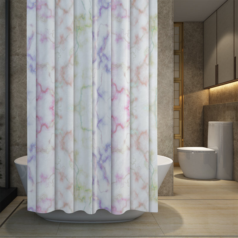 Rideau de douche simple abstrait, H 72 po x l 70 po