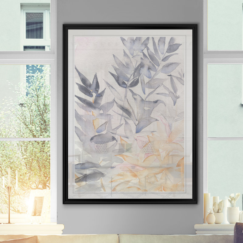 « whispering boughs i », reproduction d’art sur toile, H 18,5 po x l 24,5 po x P 1,5 po, Cadre noir