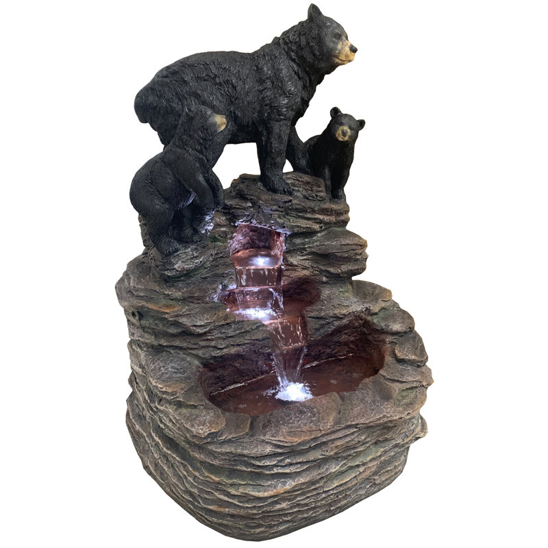 Fontaine avec ours et oursons