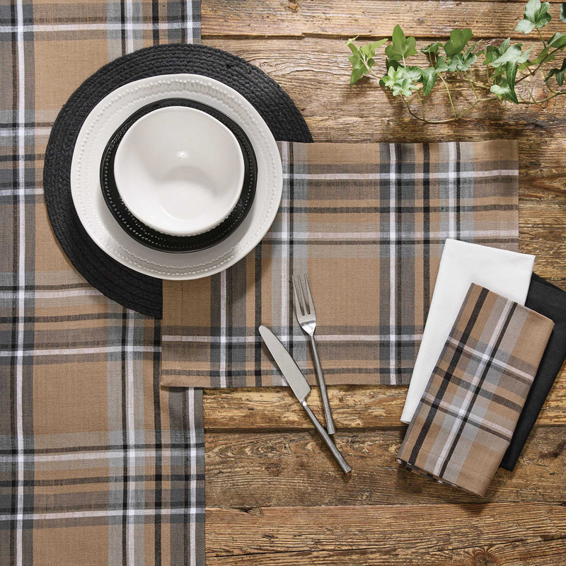 Chestnut Plaid Table Runner, 72" L x 15" W