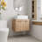 Criselle 24'' Single Floating Bathroom Vanity with Ceramic Top