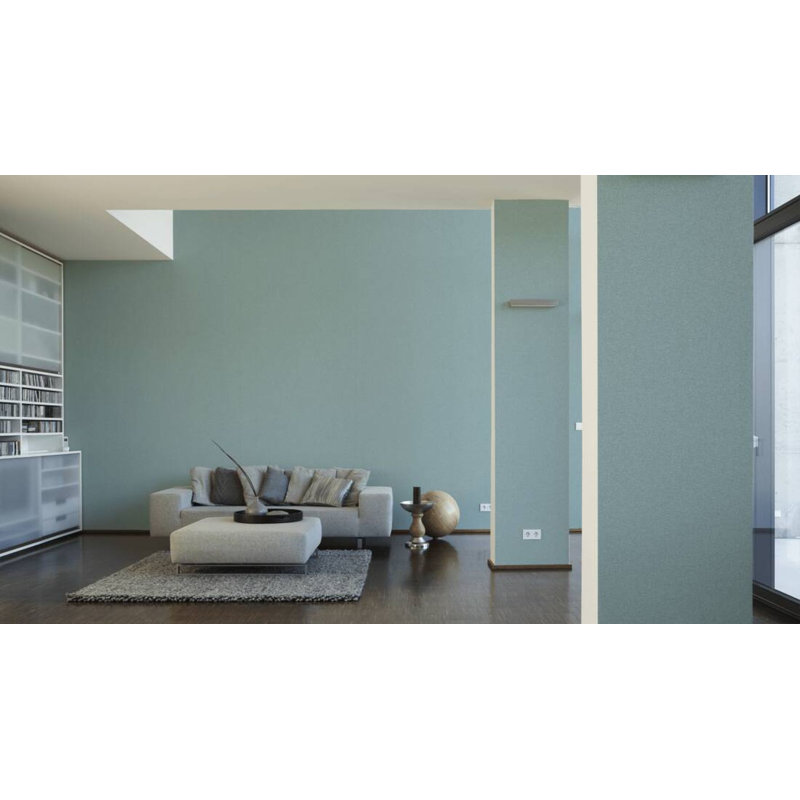 Rouleau de papier peint L 33 pi x l 21 po Laurain, Bleu pâle/Vert
