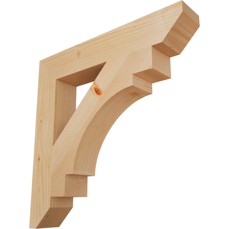 Support en bois / corbeau, Douglas (lisse), H 24 po x l 3,5 po x P 24 po