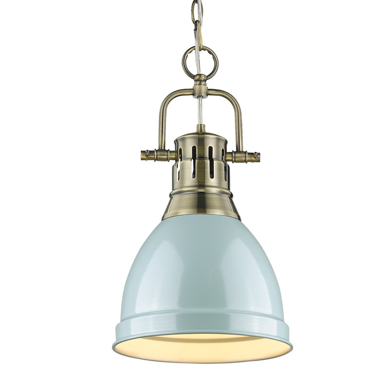 Alethia 1 - Light Pendant, Seafoam, Aged Brass