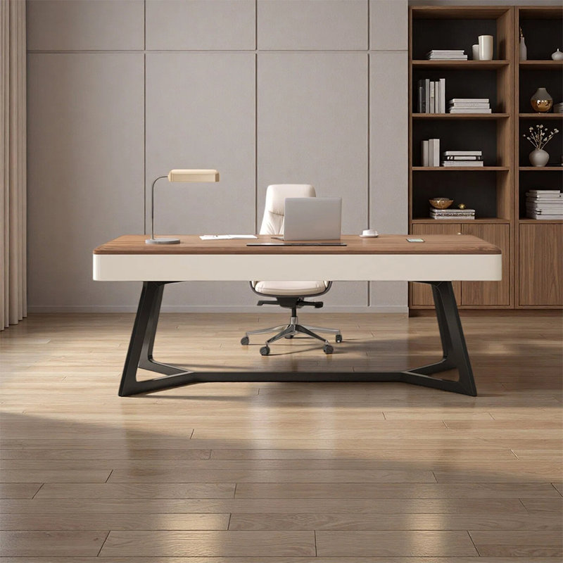 Ensembles de bureau modernes haut de gamme de style luxueux et lumineux, H 29,52 po x l 78,74 po x P 27,55 po