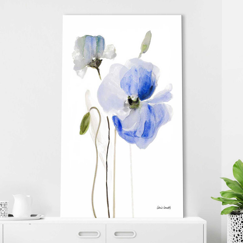 «All Poppies I» par Lanie Loreth - Peinture, Toile tendue, H 30 po x l 18 po x P 1 po