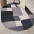 Akieba Geometric Tufted Gray/Black/Ivory Non-Slip Rubberback Area Rug-1489564588