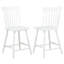 Ensemble de 2 chaises à hauteur de comptoir Andy, dossier Windsor, bois blanc-129467519