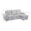 Canapé d'angle convertible avec rangement pour accoudoirs, canapé modulaire, méridienne droite-932565987