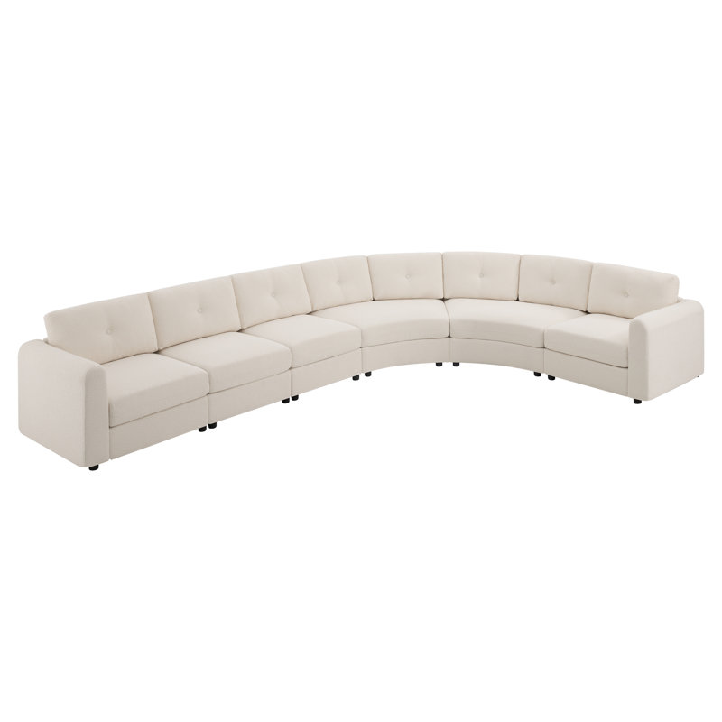 Canapé modulaire Contemporary, 6 seat L-shape, Beige Boucle