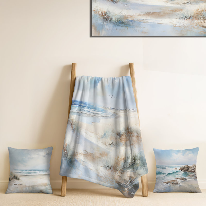 Jeté Coastal Ocean Charm In Winter I, Couverture seulement (1 pièce)