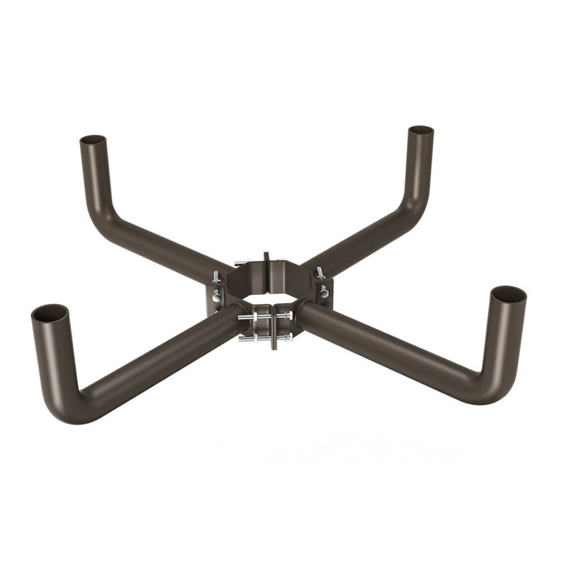 Support à quatre bras pour fixation sur poteaux en bois de 7 à 10 po