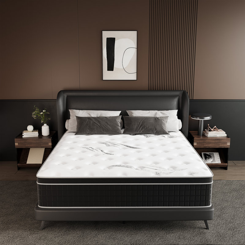 Matelas en mousse à mémoire de forme hybride très grand 12 po Alwyn Home, Très grand