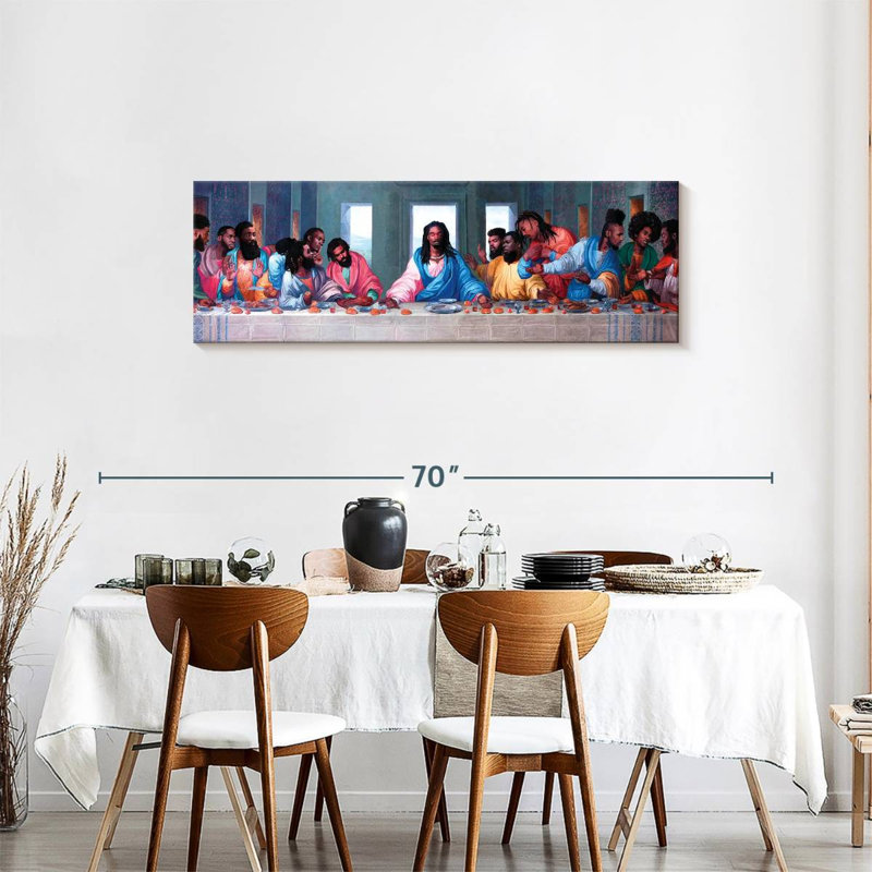 «African American Last Supper», reproduction sur toile, H 18 po x l 54 po x P 1,25 po